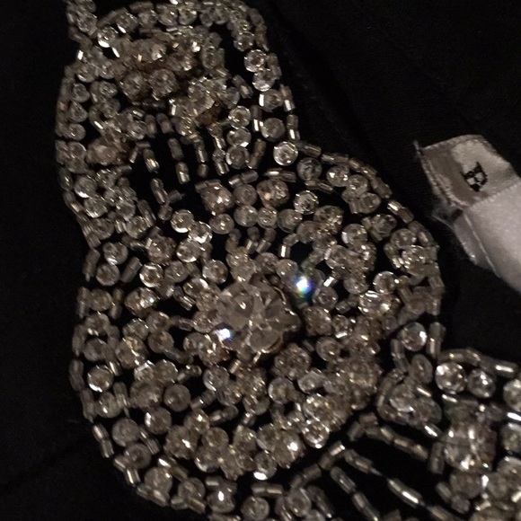 Basix ll stunning glamour 80’s Black stretch jeans/crystal belt. Extremely comfy - Picture 4 of 9